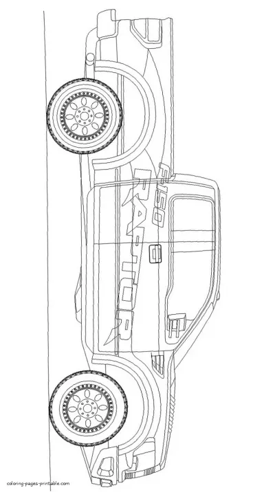 Car coloring sheets. Ford pickup truck