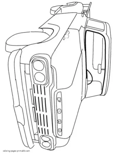Pickup truck history in pictures. Coloring pages downloadable