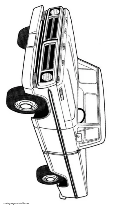 Pickup truck free coloring book