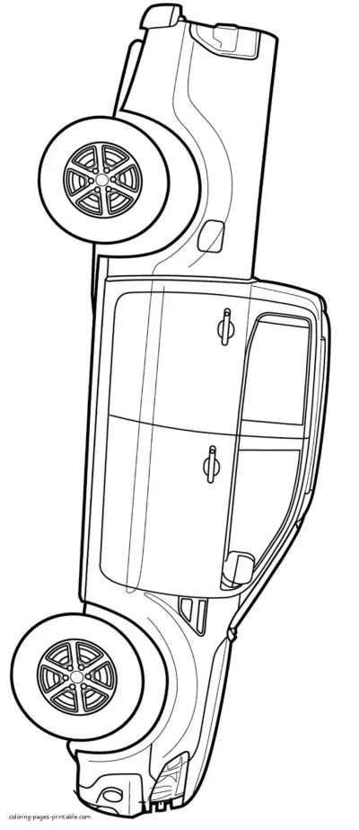 Pickup truck for coloring