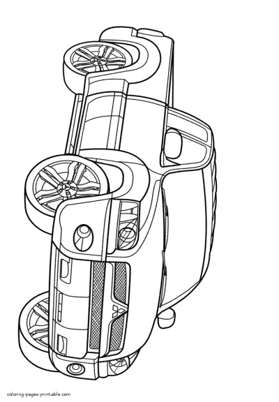 Mitsubishi pickup truck. Transportation coloring pages