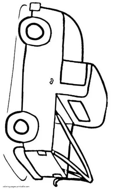 Pickup truck simple coloring page for little boy