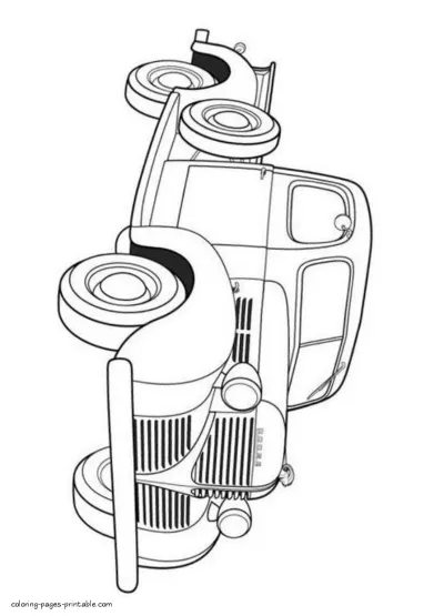 Pickup truck coloring sheet free. Rare car
