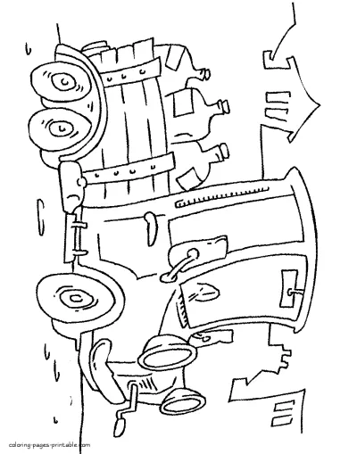 Pickup truck coloring pages. A vintage car to colour