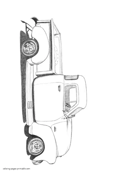 Printable pickups coloring pages for boys