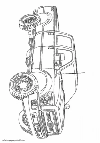 Coloring pages of cars for boys. Pickup trucks