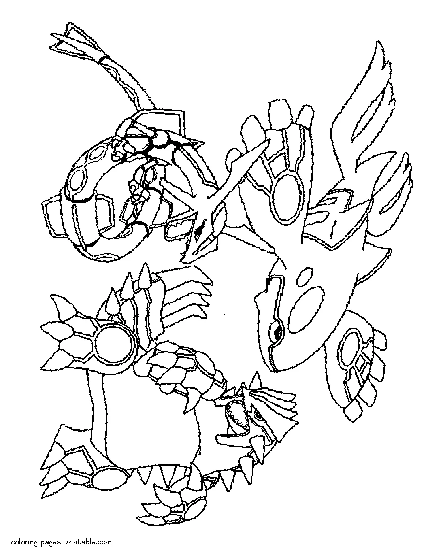 Printable coloring pages Pokemon Printable coloring pages of Pokemon series