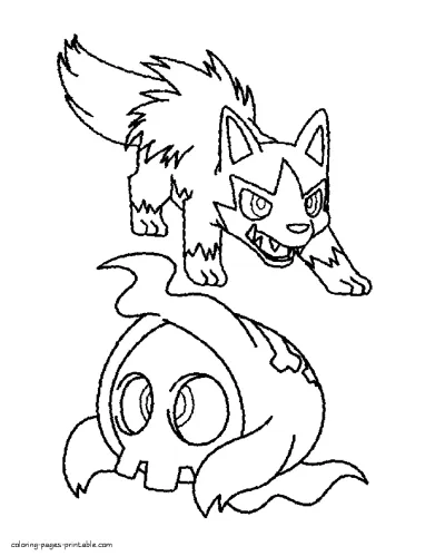 Pokemon from TV series - print and colour