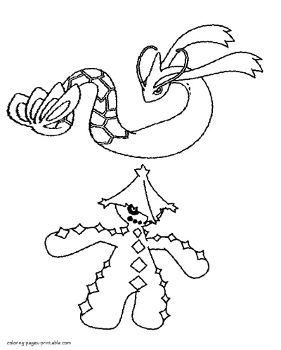 Pokemon to color with pencils or paints