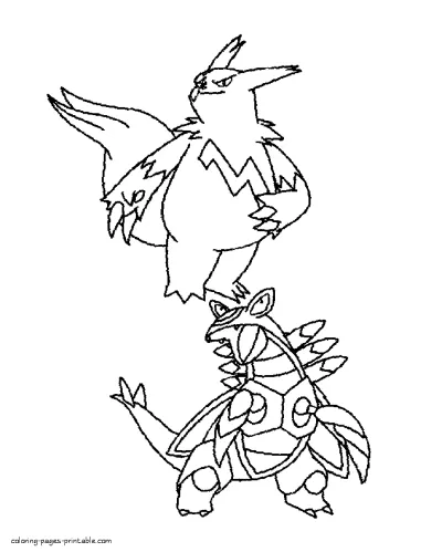 Pokemon coloring pages for boys. Download and print free