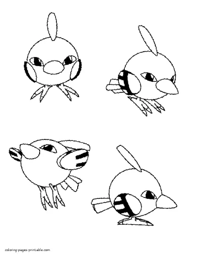 Pokemon coloring book pages for painting