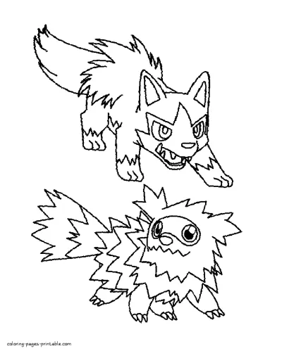 Colouring pages of Pokemon printables