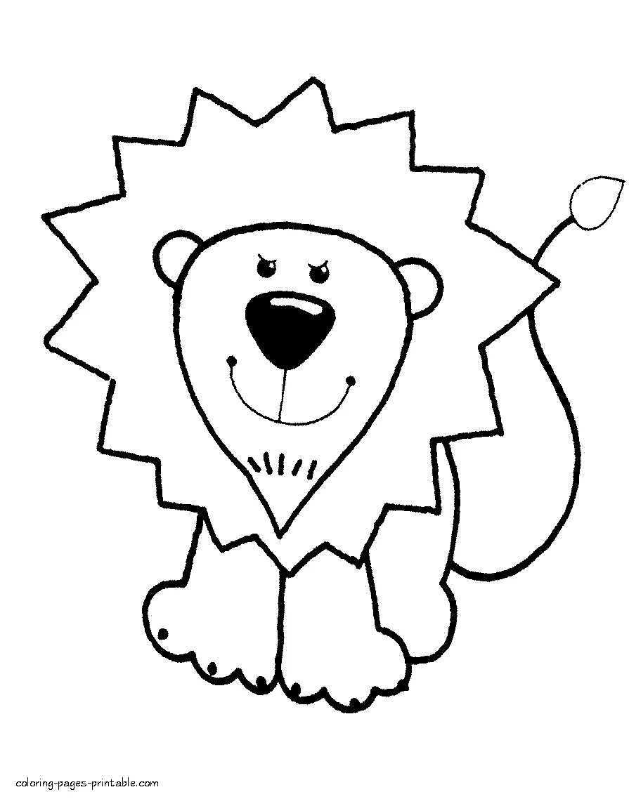 Lion coloring pages for preschool Lion free coloring pages for preschool