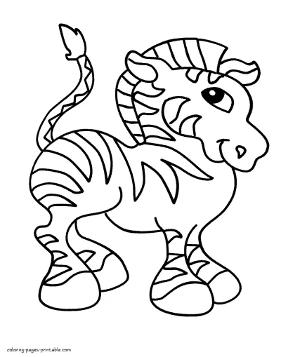Zebra preschool coloring sheets for printing