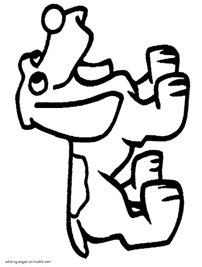 Simple coloring pages for preschoolers. Dog for free