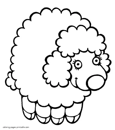 Sheep. Free preschool coloring book