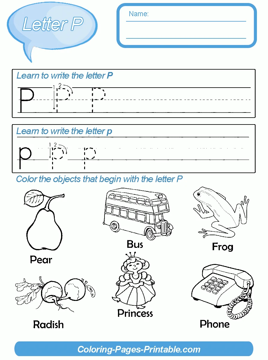 Letter Writing Practice Preschool Letter Writing Practice Preschool. Letter P