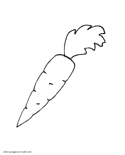 Preschool colouring of vegetables. Color a carrot free