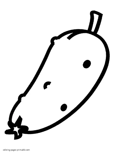 Cucumber - preschool coloring pages free