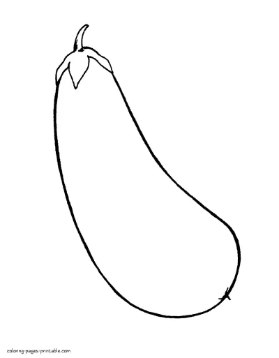 Toddler free printable coloring pages. Eggplant