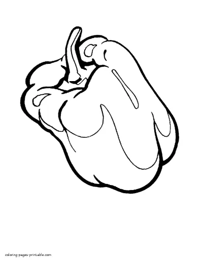Toddler printable coloring pages free. Sweet pepper