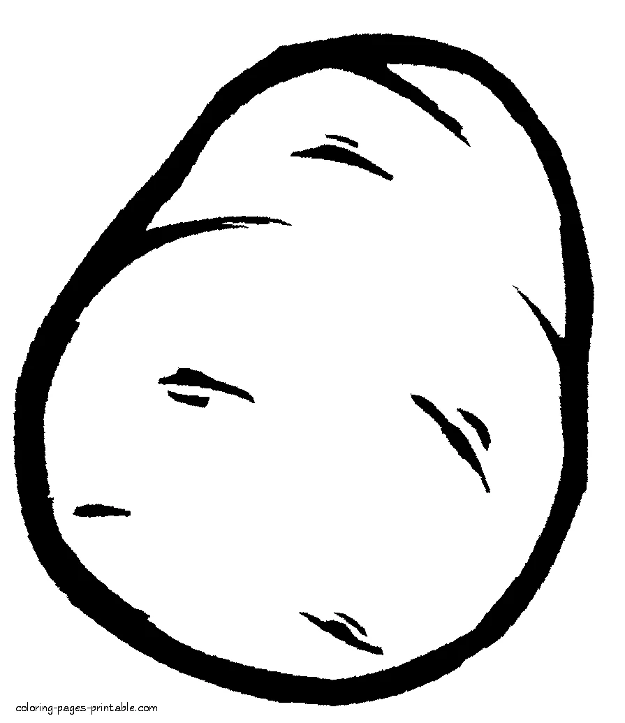 Coloring pages of potato for preschoolers Coloring pages of potato. Pictures for preschoolers