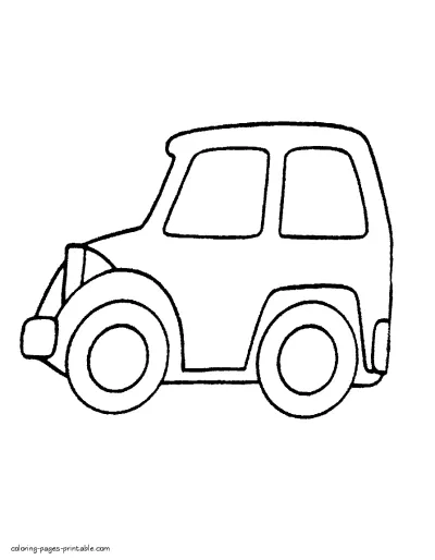Car printable coloring pictures for kindergarten