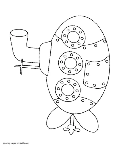Submarine printable coloring page for toddlers