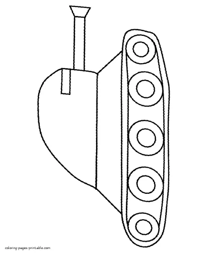 Tank coloring page. Download and print it free for kids