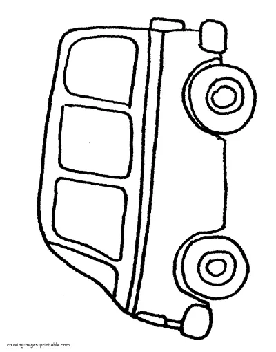 Passenger transport coloring pages for preschooler