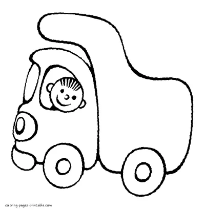 Free kindergarten coloring pages. Dumper