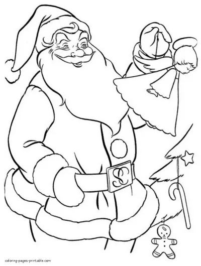 Santa coloring sheet to print