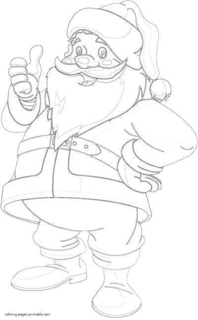 Free printable Santa coloring pages Download for children