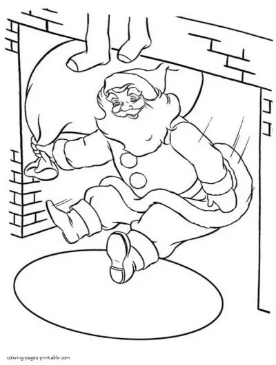 Santa coloring sheets. Printable pictures