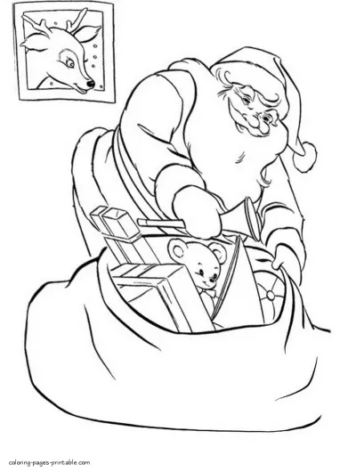 Printable Santa coloring pages for preschool