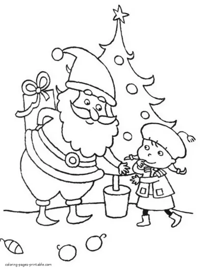Printable Santa Clause coloring page