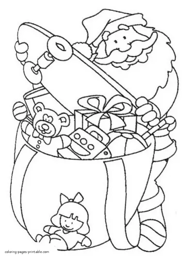 Free Santa coloring pages printable