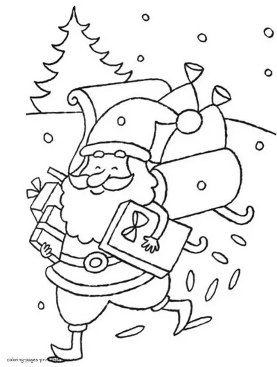 Santa coloring pages
