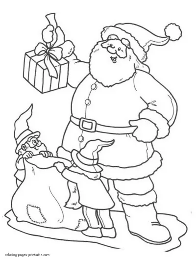 Santa coloring book