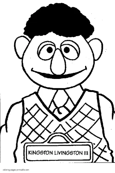 Sesame Street coloring pages free. Kingston Livingston III printable