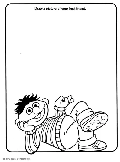 Sesame Street coloring book favors. Ernie image