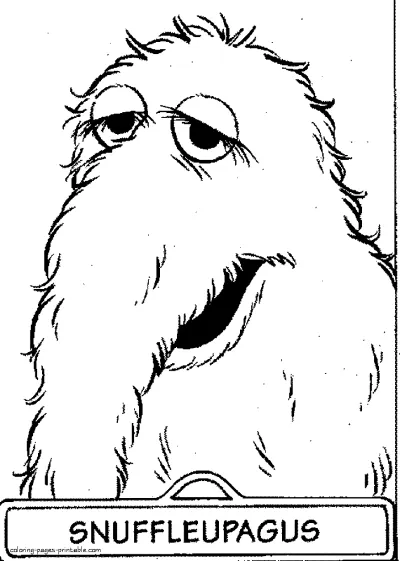 Snuffleupagus coloring page Sesame Street to print out