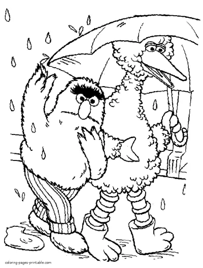 Sesame Street printable coloring page