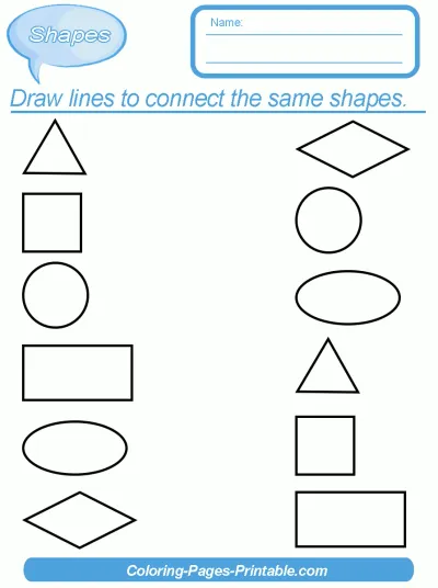 Identifying Shapes Worksheets For Toddlers