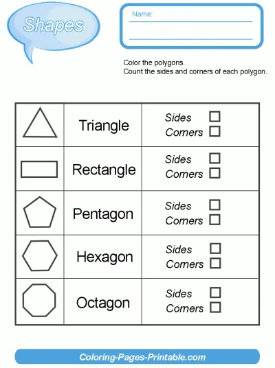 Printable Sorting Shapes Worksheets For Kindergarten