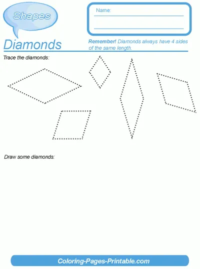 Drawing Shapes Worksheets For Kids