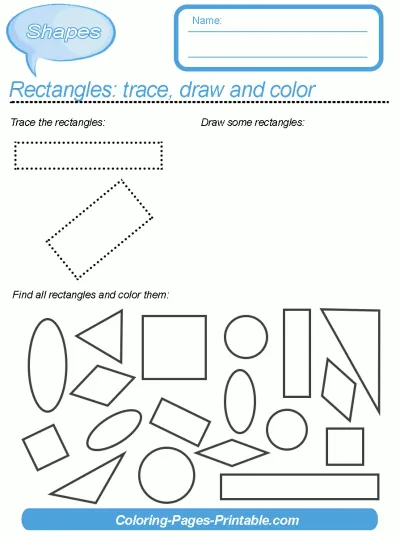 Maths Shapes Worksheets For Preschoolers