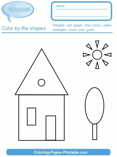 Learning Shapes Worksheets To Teach Little Kids