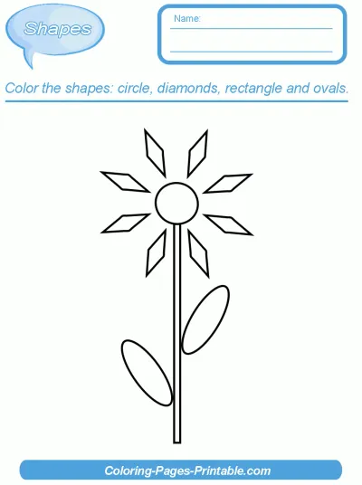 Free Printable Shapes Worksheets. Simple Picture