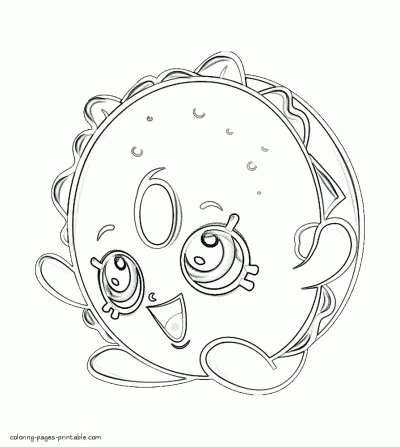 Shopkins characters wobbles coloring pages